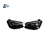 Faro LED de entrada para Mercedes-Benz Clase E W213 2139065010 2139064910 con DRL de hoja plateada y lente ahumada, Plug & Play, DOT SAE, Venta al por mayor