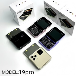 Téléphone à <span class=keywords><strong>clapet</strong></span> Mini I19pro double SIM 2G GSM, téléphone portable à grandes touches, pliable, lampe torche d'urgence, pour personnes âgées, boîte cadeau, grandes touches - Product Image 6