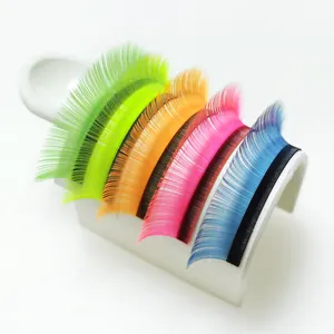 15 kinds of color eyelashes mixed length 6-25mm J B C CC D DD 0.07 China factory wholesale eyelashes