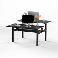 Mobilier de bureau ergonomique Bureau d'ordinateur électrique à hauteur réglable Bureau debout pour 2 personnes assises