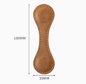 Parche de Cuero en Forma de Corazón Beige con Borde Cosido - Product Image 1