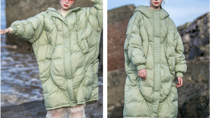 Veste <span class=keywords><strong>longue</strong></span> pour <span class=keywords><strong>femme</strong></span>, longueur aux genoux, ample, en duvet de canard, blanc, printemps 2021 - Product Image 4