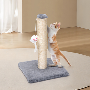 Nobleza moderno classico gatto tiragraffi giocattolo piccolo grigio 25X25X35 cm legno gatto albero modello 8719138837397 imballaggio in cartone - Product Image 5