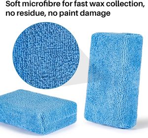 High Quality NOVISON YOUR WEAVERS Blue Rectangle <b>Car</b> Care 11.5x9cm Cleaning <b>Polishing</b> Buffing Sponge Foam Pad Block Microfiber - Product Image 3