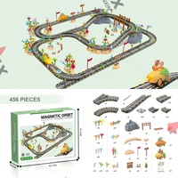 Derniers produits 2025 DIY Train à fente Jouets ferroviaires Éclairage Jardin Puzzle Flexible Rail Car Piste magnétique Ensemble pour enfants