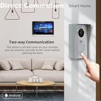 Sonnette vidéo intelligente Android Tuya 7 pouces avec caméra Wifi IP, interphone de villa, panneau de contrôle de maison intelligente IoT, déverrouillage par carte IC