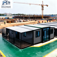 Venta directa de fábrica Taller móvil de lujo de 40 pies 2-4 dormitorios Casa de contenedores expandible Construcción rápida para familias de madera