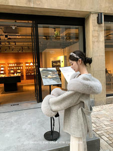 Manteau en laine double face épais à capuche pour femme Lira <span class=keywords><strong>Opera</strong></span>, collection printemps, haut de gamme - Product Image 6