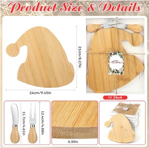 Planche à fromage personnalisable en forme de sapin de Noël, plateau à charcuterie en bambou gravé pour cadeaux de fêtes personnalisés - Product Image 6