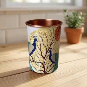 Vaso de Cobre con Diseño de Pavo Real Oriental, de Pared Simple, Reutilizable, para Regalos de Té de la Tarde - Product Image 2