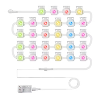 Guirnalda de Luces LED Inteligentes de Píxel de 30 Metros para Aleros, Iluminación Permanente para Fiestas y Decoración Navideña, Puntos de Luz LED RGBIC para Exterior IP67