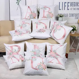 Bảng Chữ Cái A-Z Ném Gối Trường Hợp Cushion Cover Đối Với Trang Chủ Sofa Chỗ Ngồi Bộ Đồ Giường Phân Tán Đệm Bao Gồm Trường Hợp Cho Văn Phòng Ghế Thay Thế