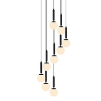Lustre rotatif minimaliste moderne nordique plafonnier Duplex pour hôtel Loft appartement Villa escalier ouvert-lampes suspendues