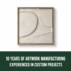 Peintures et arts muraux doux en relief sur bois, décorations intérieures neutres pour la maison, œuvres d'art décoratives pour hôtels et maisons - Product Image 1