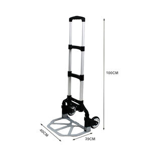 China Manufacturer Powder Coated Steel Convertible Sack Truck With Pneumatic Tires For Warehouse Moving Space Saving Folding - Product Image 4
