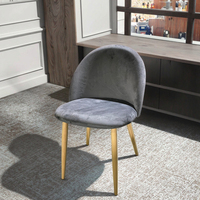 Chaise de salle à manger en velours, style européen, vente directe fabricant, siège moelleux, chaise de loisirs pour salle à manger