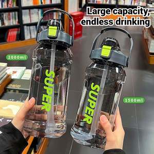 Botella de Agua Deportiva Ligera e Irrompible, de Gran Capacidad, Diseño Personalizado, Botella de Plástico para Beber - Product Image 3