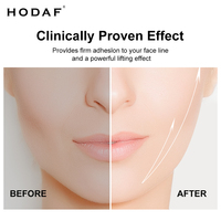 Patch Hydrogel OEM Personnalisé pour Lifting du Menton en V, au Collagène, Acide Hyaluronique et Caféine, Réducteur de Double Menton à Fixation Auriculaire pour la Ligne de la Lèvre du Menton, Lot de 5