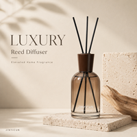Ensemble diffuseur de parfum en verre personnalisé de 330 ml avec boîte cadeau, OEM ODM, marque privée, parfum d'ambiance, aromathérapie pour marques de luxe