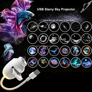 Projecteur d'étoiles pour <span class=keywords><strong>plafond</strong></span> de voiture HD, LED USB, décoration d'ambiance étoilée de Noël, lumière romantique Saturne Lune Galaxie pour soirée - Product Image 6
