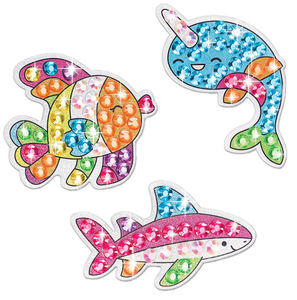 Grandes créations DIY en plastique : attrape-soleil diamant, ensemble de jouets de dessin pour enfants avec autocollants et patchs - Product Image 5