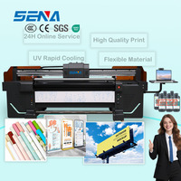 Mesin Printer UV Inkjet Roll to Roll Lebar 1800mm untuk Bahan Fleksibel Kulit Linen Kain Kaos Peta Poster Cetak Besar Mesin Hibrida