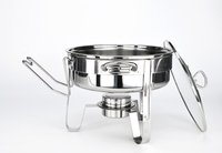 Ensemble de réchauds de buffet en acier inoxydable avec couvercle en verre, chauffe-plats pour la restauration en plein air, hôtels, restaurants, banquets