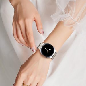 Bande métallique à boucle milanaise pour <span class=keywords><strong>Samsung</strong></span> <span class=keywords><strong>Galaxy</strong></span> <span class=keywords><strong>Watch</strong></span> 8 bandes 40mm 44mm/8 classique 46mm femmes hommes, bracelet magnétique en acier inoxydable en maille - Product Image 4