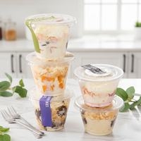 Prix de gros usine – Mini-coupelles à gâteau jetables personnalisables avec couvercles plats, petites boîtes transparentes en PET de qualité alimentaire, uniques