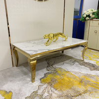 Table de salon luxe italie tables basses marbre moderne tavolo de de café tables centrales avec dessus en marbre