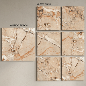 กระเบื้องพอร์ซเลนเคลือบกันกรด แอโพโล เบจ ขนาด 800x800 มม. ลายหินอ่อนสีเบจ สำหรับปูพื้นและผนัง - Product Image 2