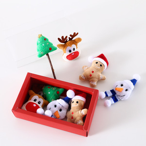 Navidad Gingerbread Man Pet <span class=keywords><strong>Catnip</strong></span> Cachorros de peluche Juguetes para perros Gatos Interactivo Lindo Gato Juguetes Pet Cat Supplies - Product Image 1