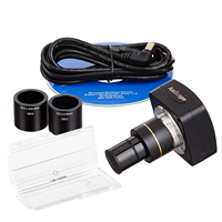 AmScope 3.5X-180X Manufacturing 144-LED Zoom Stereo Microscope with 10MP Digital Camera