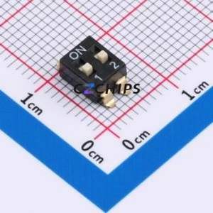 DSIC-T-02-R DIP Switch SMD Switch ( Number of Switch Sections: 2 )( Lead Spacing: 2.54mm )( Color: Black ) - Product Image 1