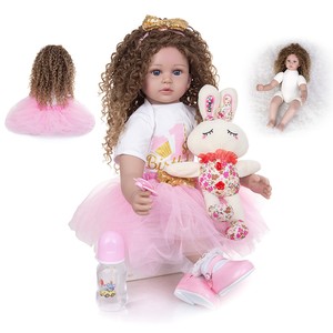 Poupée bébé <span class=keywords><strong>reborn</strong></span> pas chère de 60 cm, jouets pour filles, poupée réaliste au toucher réel, poupées nouveau-nées, poupées <span class=keywords><strong>reborn</strong></span> en <span class=keywords><strong>silicone</strong></span> pour filles - Product Image 2