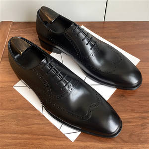 Nuevo modelo de zapatos formales de cuero con grabado Brookes, zapatos Oxford británicos con cordones de cuero genuino importado. - Product Image 2