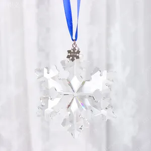 K9 Crystal Christmas Snowflake Pendant, Crystal Glass Shiny and sparkly Pendant For Home&Festive Decoration