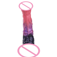 Dildo réaliste en silicone souple en forme de pénis de cheval avec ventouse, plug anal, pour masturbation vaginale et anale, épais, jouet pour adultes femmes