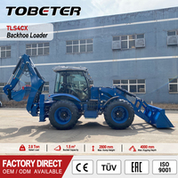 Backhoe Loader Konstruksi 2.8 Ton 4WD Diesel 1.5m3 Bucket CE ISO EPA4 untuk Pembangunan Jalan dan Pekerjaan di Lokasi Proyek