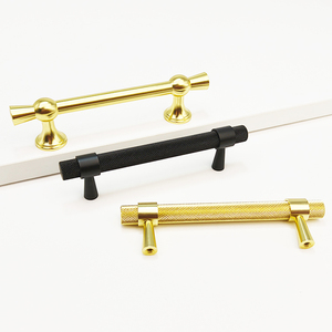 Pegangan pintu lemari kabinet bunga Gulung, pegangan pintu modern sederhana emas lubang tunggal pegangan furnitur - Product Image 2