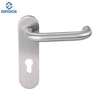 Poignée de porte en acier inoxydable 304, design européen, résistante au feu, pour portes coupe-feu conformes à la norme EN1906