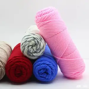 Factory Wholesale 8ply 5ply 4ply Milk Cotton 50g 100g 200g Milk Cotton Yarn For Hand Knitting DIY Doll