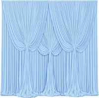 Rideaux de fond de scène plissés couleur ivoire pour mariages, baby showers, anniversaires, décorations de fond personnalisables