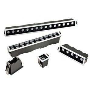 Hiện đại không đối xứng trắng đen 10W 20W 30W LED ánh sáng 110V 220V lõm tại chỗ 3cct chuyển đổi nhôm lưới tản nhiệt cửa hàng Downlight tuyến tính - Product Image 1