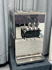 Commercial Automatic 3 Flavors Soft Ice Cream Machine With Air Pump Table Top Ice Cream Maker Gonly Maquina De Helado Suave - Product Image 3