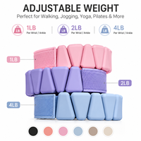 En stock, poids réglables en silicone polychrome pour poignets et chevilles, pour yoga, pilates, fitness, poids portables pour entraînement à domicile et en salle de sport