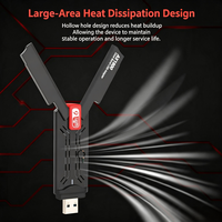 Adaptador WiFi USB 3.0 AX1800 WiFi 6, Compatible con Hotspot 2.4 GHz y 5 GHz, Adaptador de Red Inalámbrica USB WiFi para Computadoras con Windows