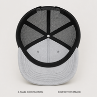Casquette de baseball personnalisée OEM à 6 panneaux, logo brodé 3D, maille respirante, casquette trucker légère unisexe, casquette snapback trucker