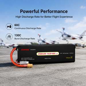Batterie de drone à longue durée de vie 2500mAh 14.8V 60C pour l'aéromodélisme, les secours d'urgence en extérieur, la lutte contre les incendies, les véhicules aériens sans pilote - Product Image 5