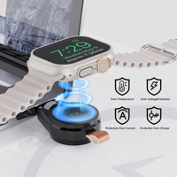 Chargeur portable SIKAI pour Apple Watch Series SE Ultra, adaptateur magnétique 5W, prise USB-C rotative, double entrée, cordon de transport